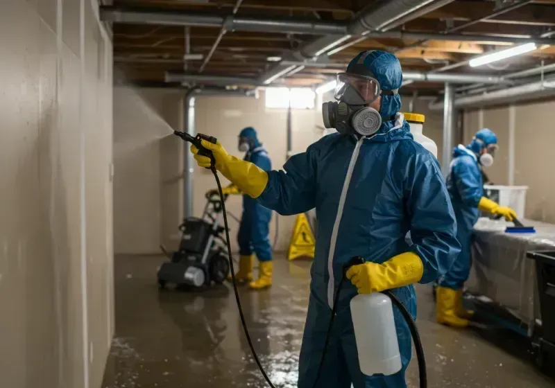 Basement Sanitization and Antimicrobial Treatment process in Wade Hampton, SC